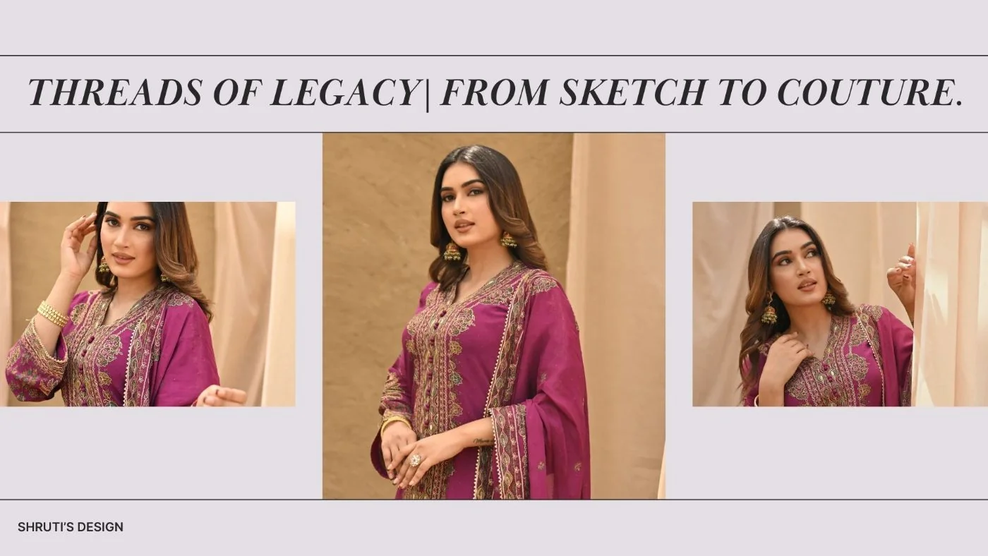 A couture textile panel of heritage motifs with fine borders and central detailing.